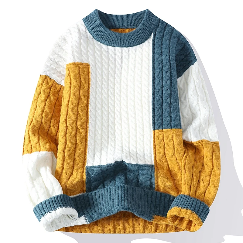 Thermal Long John - Color Block Sweater for Man Chunky