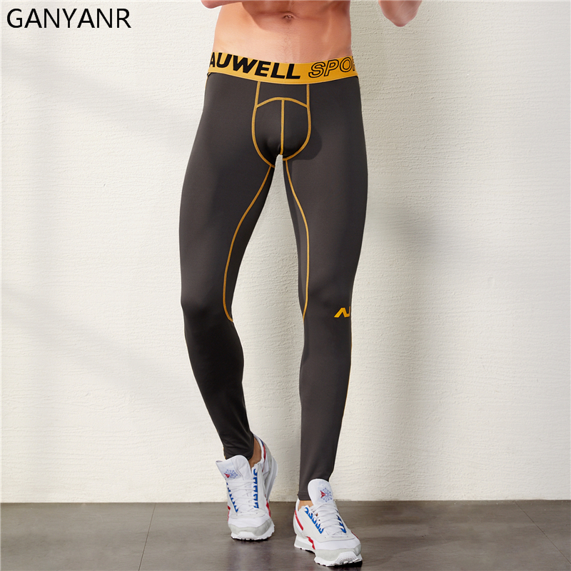 Compression Long Pant - GANYANR Running Tights Men Sports Leggings