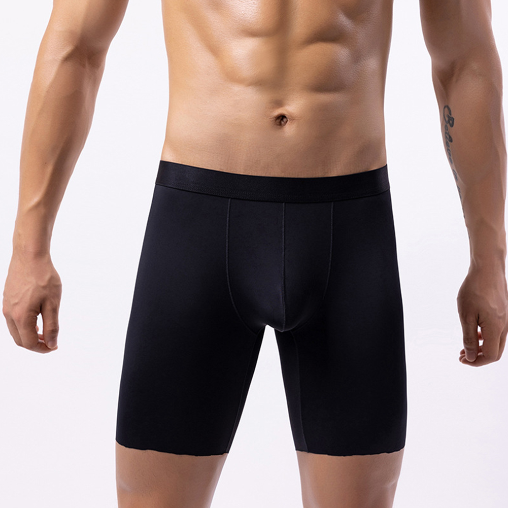 Men Ice Silk Long Leg Shorts B - Long Leg Trunk Men 评论和价格