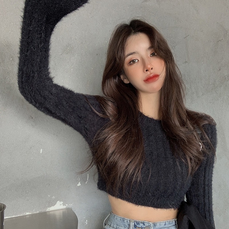 Women's Crop Top Sweater Autum - Thermal Long John 评论和价格