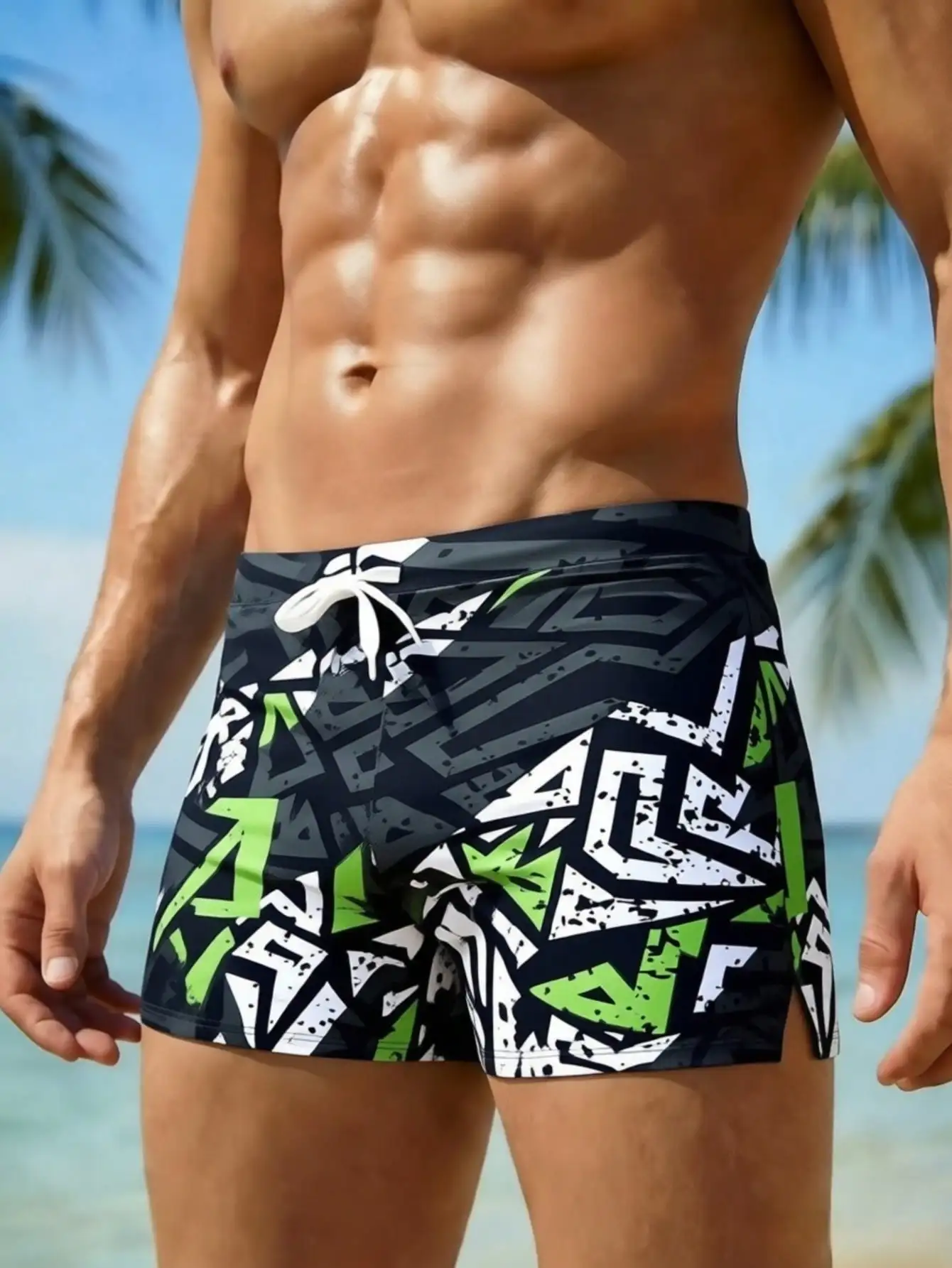 Men's Fashion Printed Pattern  - Bamboo Fiber Trunk 评论和价格