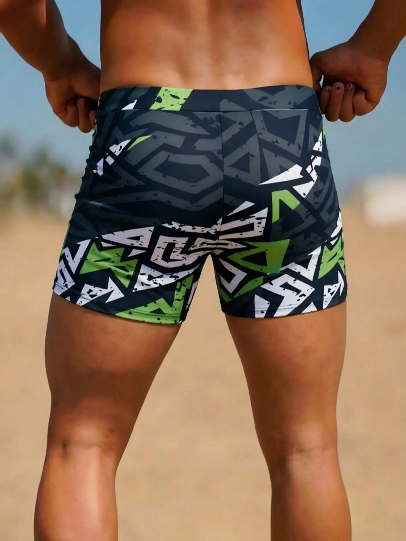 Men's Fashion Printed Pattern  - Bamboo Fiber Trunk 评论和价格