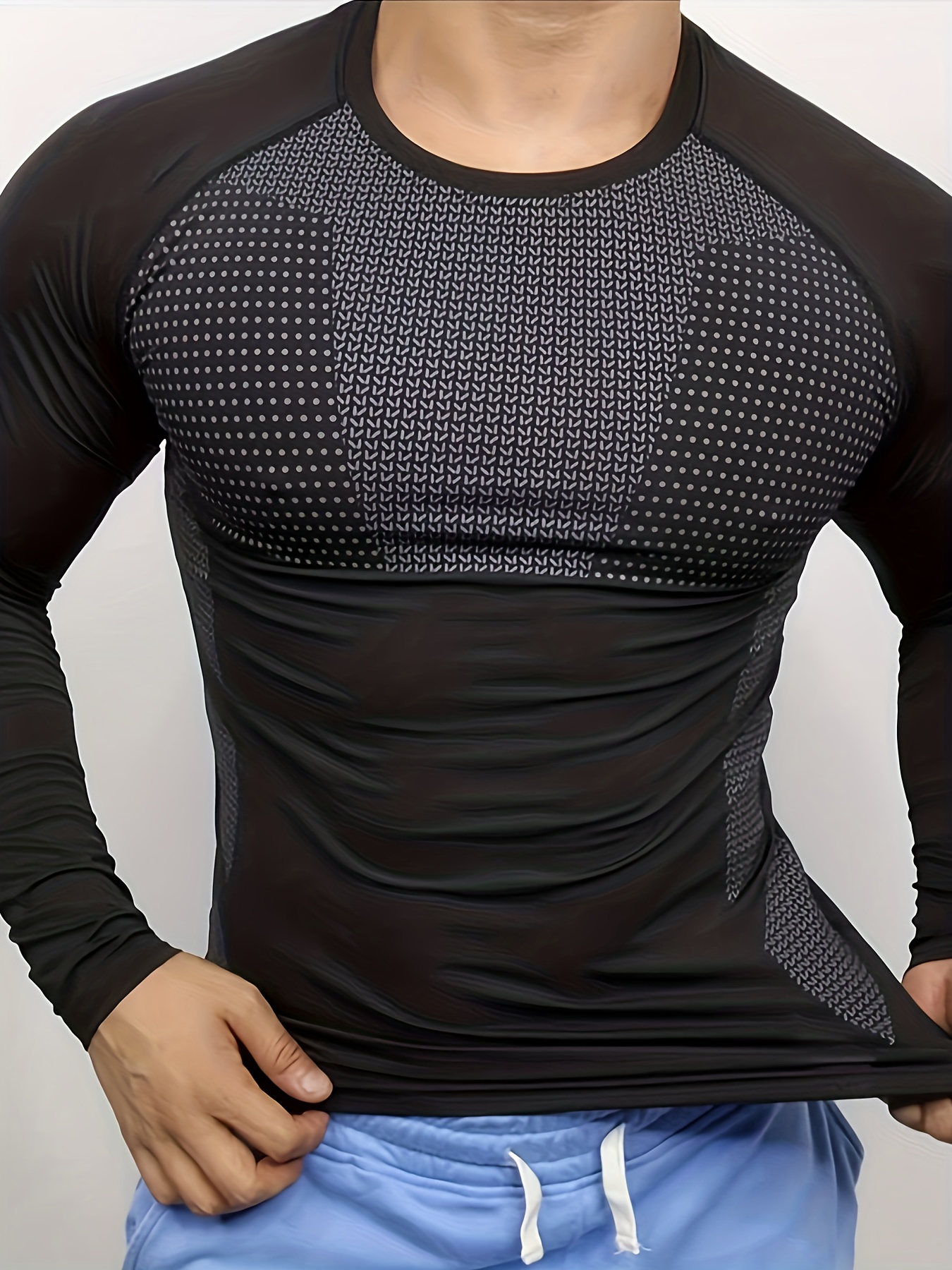 Men's autumn and winter thick  - T Shirt Tight Fit 评论和价格