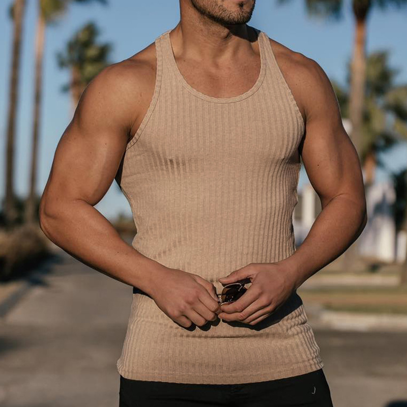 2024 Summer new men V-neck Ves - Undershirt Crew Neck 评论和价格