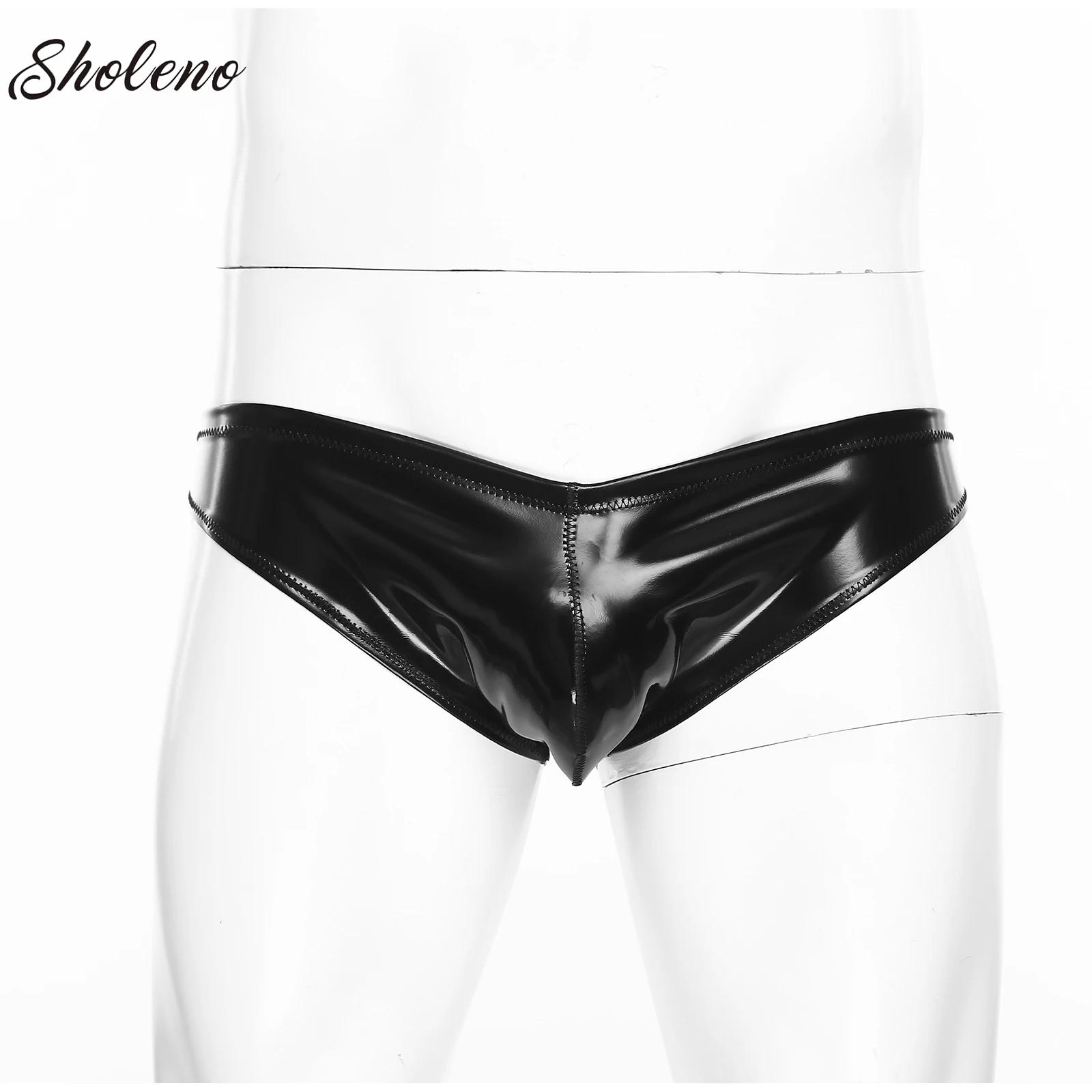 Mens Glossy Latex Briefs Paten - Pouch Boxer Pouch 评论和价格