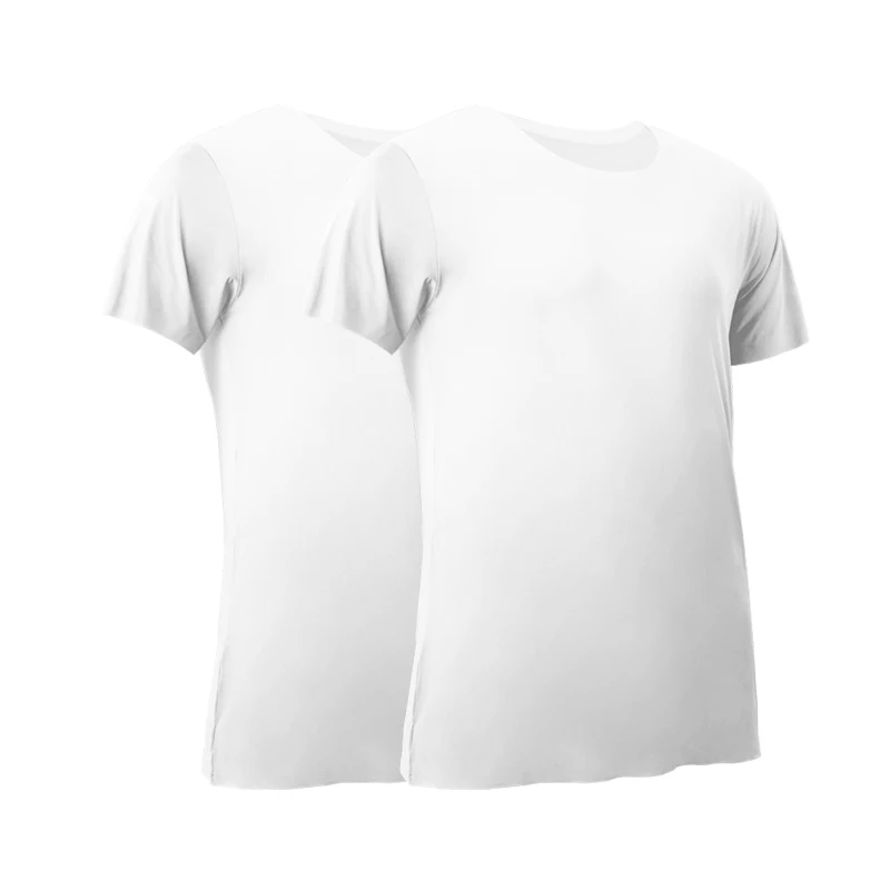 2PCS Men's Summer Ice Silk Sea - Undershirt Crew Neck 评论和价格