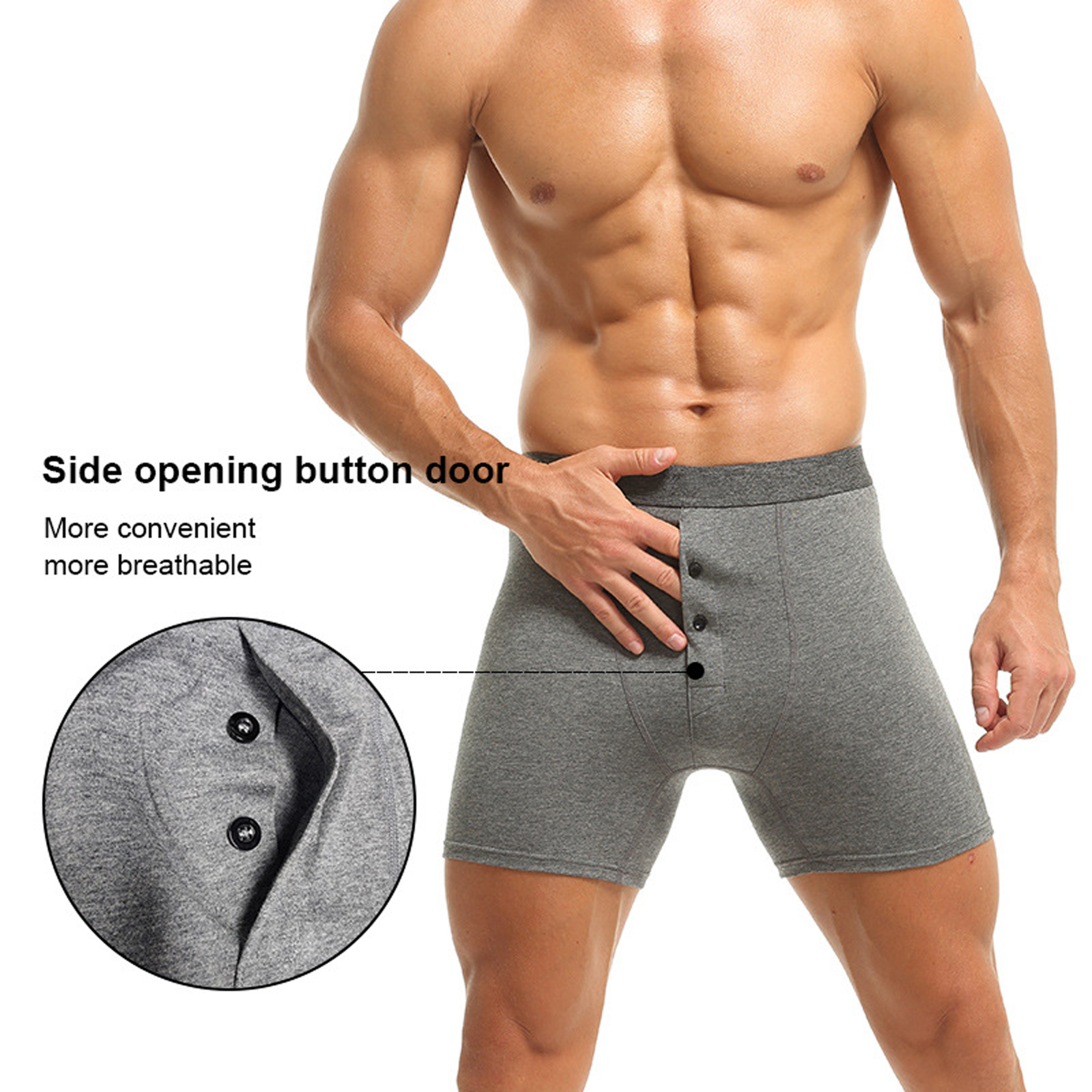 Men Underwear Panties Fabric C - Boxer Brief Pack Cotton 评论和价格
