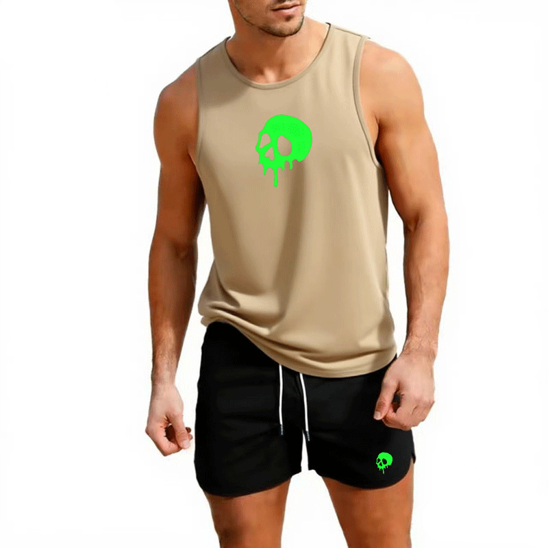 Fitness loose men tank top  sl - Sleeveless Undershirt 评论和价格