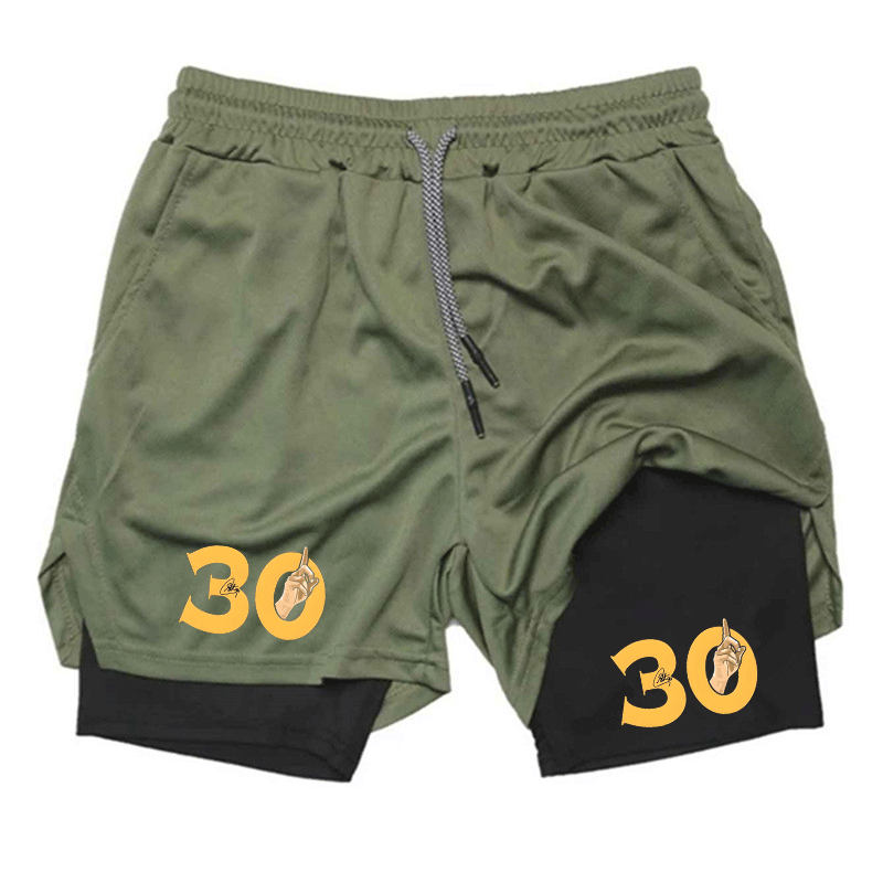 Summer Breathable Two-in-one D - Compression Shorts Athletes 评论和价格