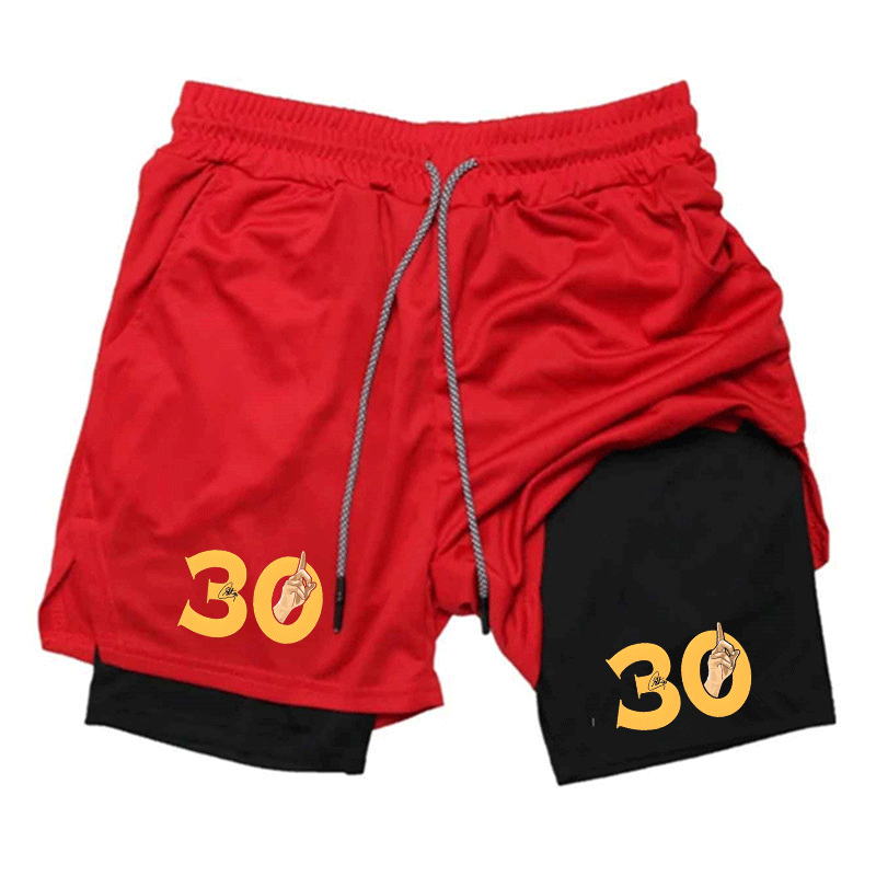 Summer Breathable Two-in-one D - Compression Shorts Athletes 评论和价格