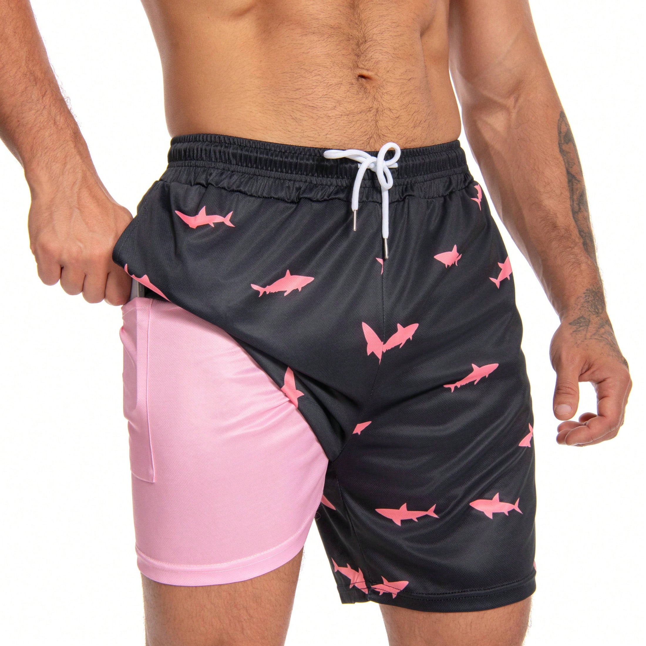 Mens Swim Trunks With Compress - Trunk Breathable Men 评论和价格