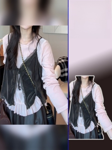plus Size Women's Lace Trim V- - Base Layer Top 评论和价格