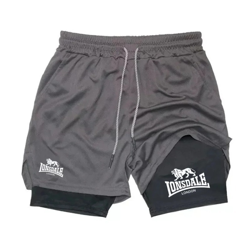 2in1 Running Shorts for Men Gy - Compression Shorts Athletes 评论和价格