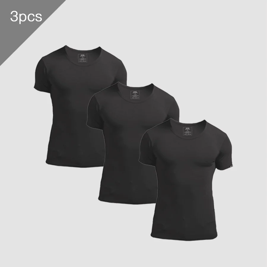3PCS Men's Summer Short Sleeve - Undershirt Crew Neck 评论和价格