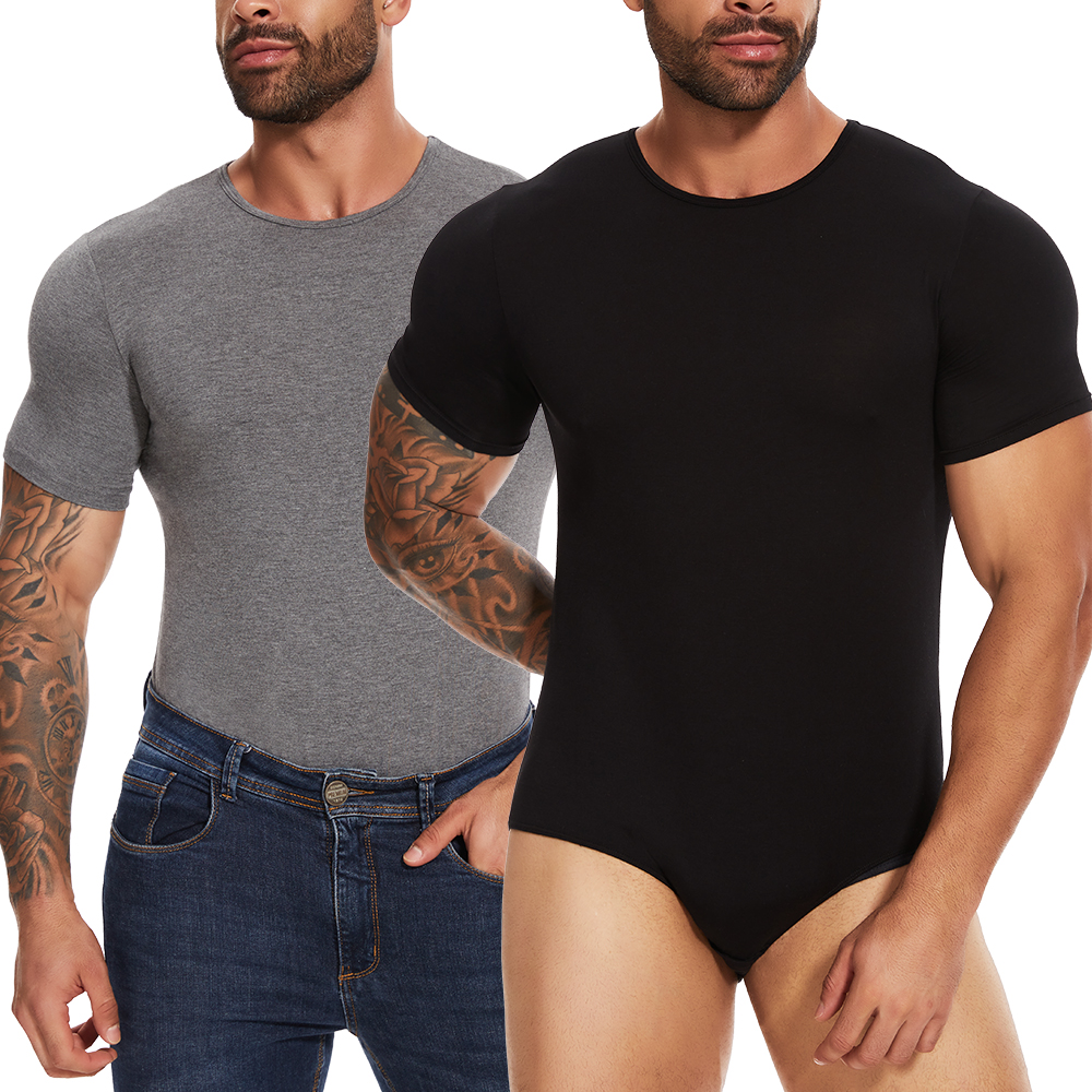 Short Sleeve Full Body Shaper  - Undershirt Crew Neck 评论和价格