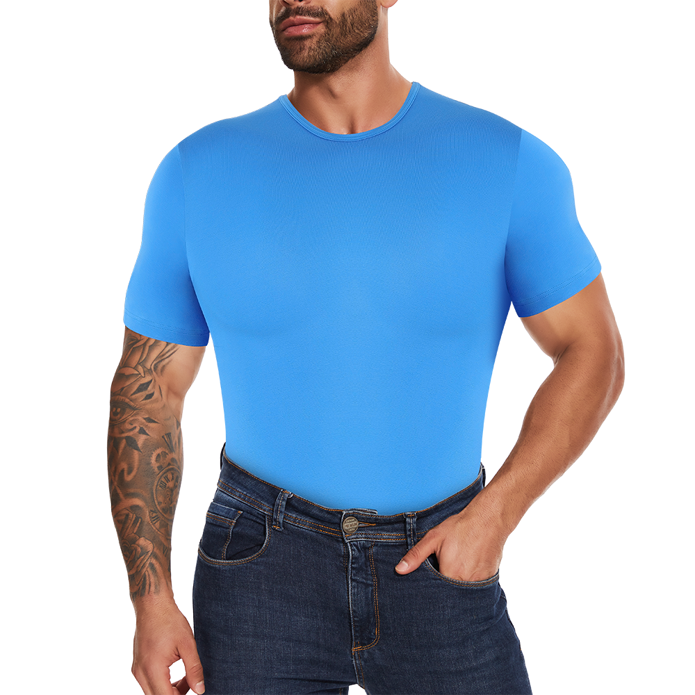 Short Sleeve Full Body Shaper  - Undershirt Crew Neck 评论和价格