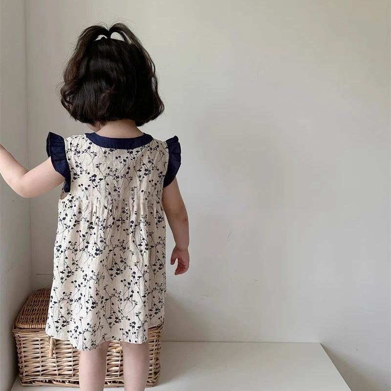 Girls summer floral dress 2024 - Undershirt Crew Neck 评论和价格