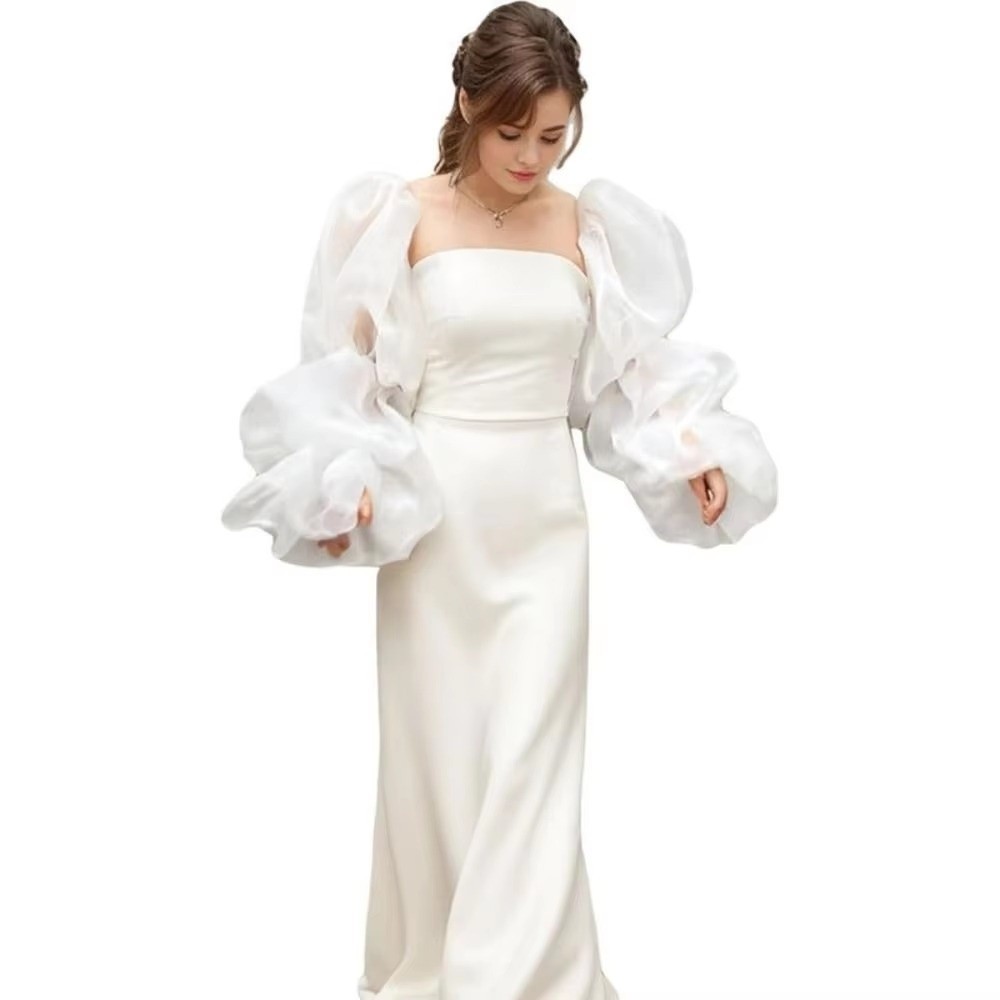 Elegant Puffy Wedding Arm Slee - Thermal Long John 评论和价格