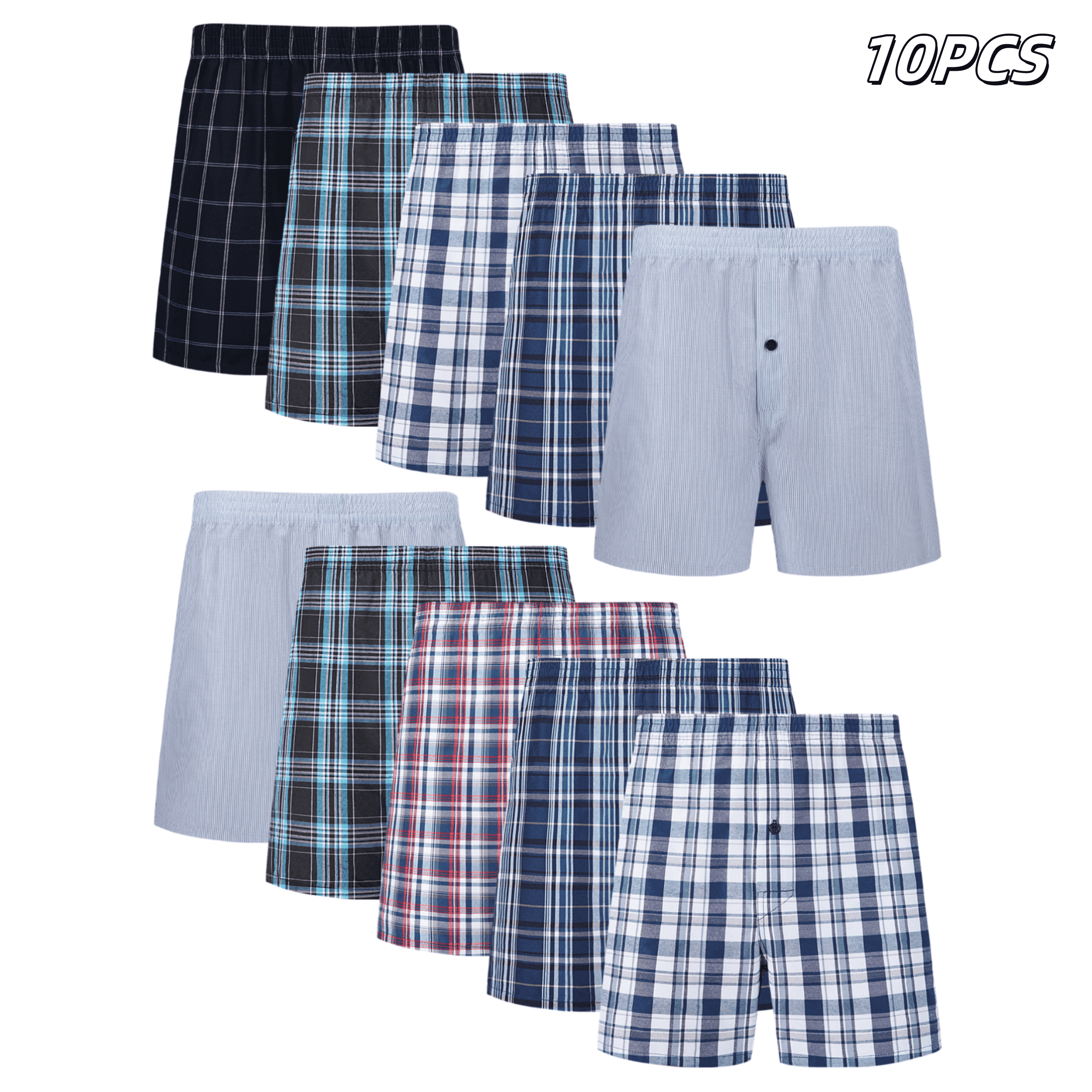 10pcs Men's Underwear Spring/S - Boxer Brief Pack Cotton 评论和价格
