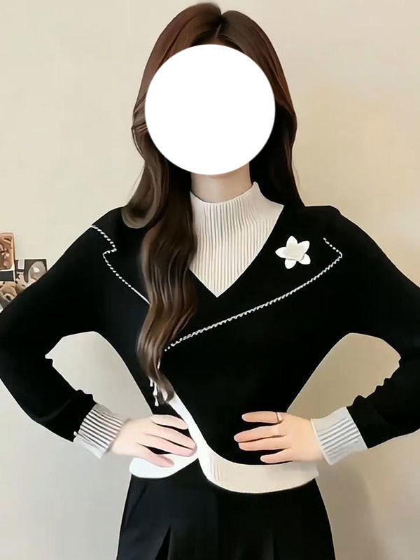 Faionable Contrast Color Blo H - Base Layer Top 评论和价格