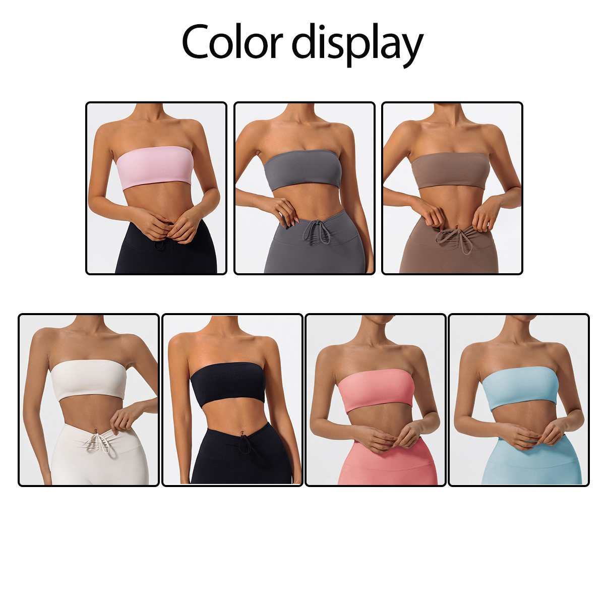 Strapless Sports Bra Gym Crop  - Quick Dry Underwear 评论和价格