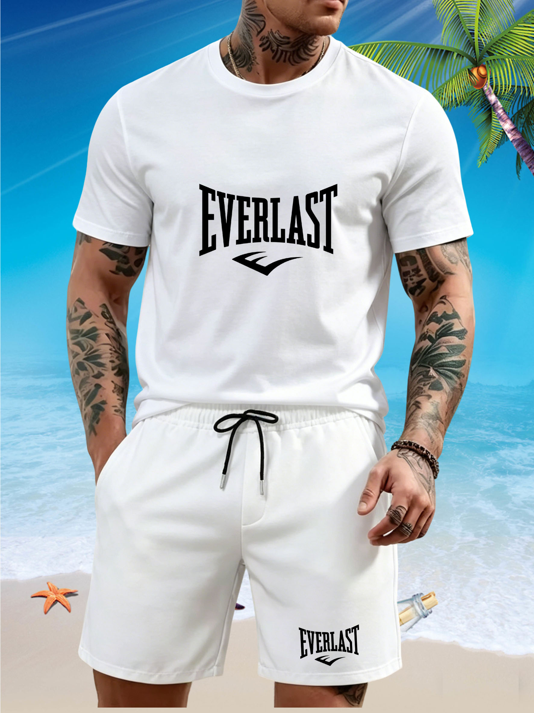 New men's slim fit T-shirt set - T Shirt Tight Fit 评论和价格