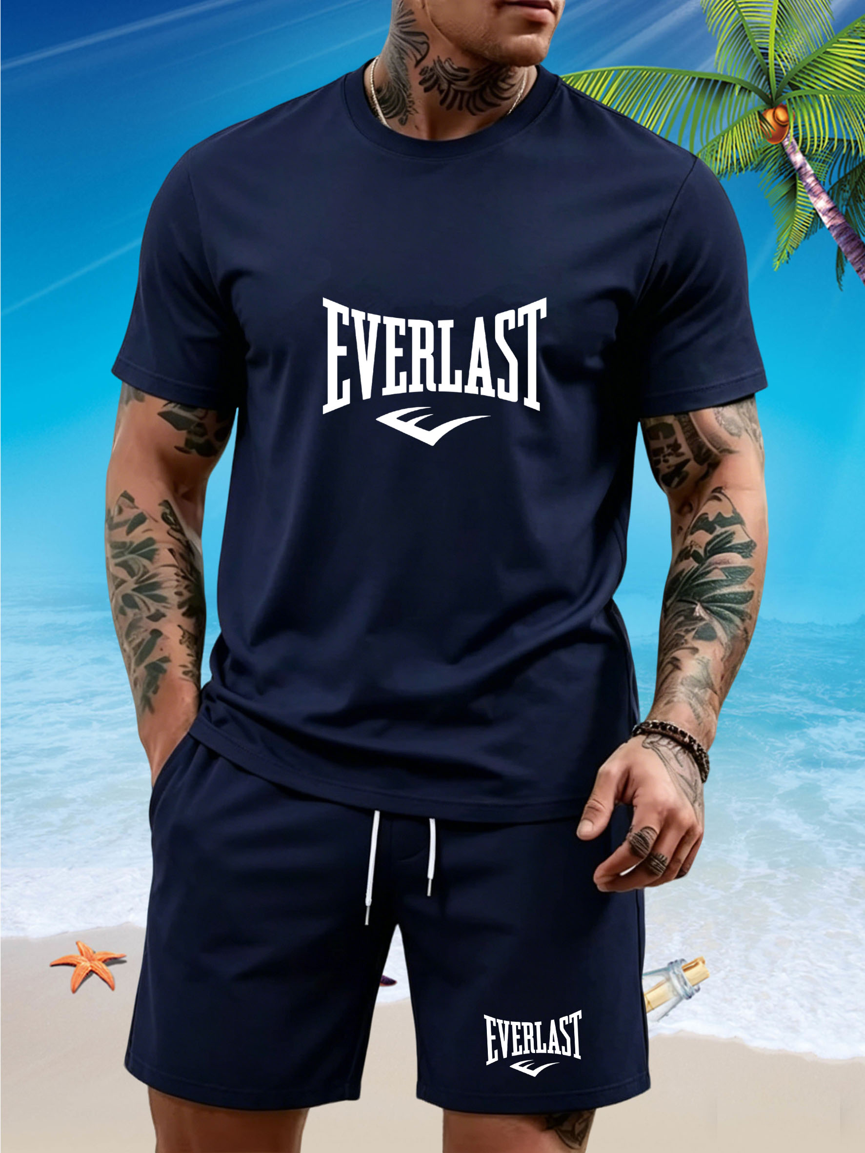 New men's slim fit T-shirt set - T Shirt Tight Fit 评论和价格