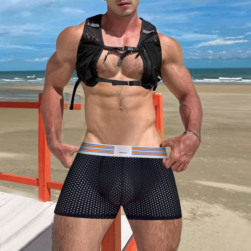Fashionable Freely Detachable  - Mesh Sport Boxer 评论和价格