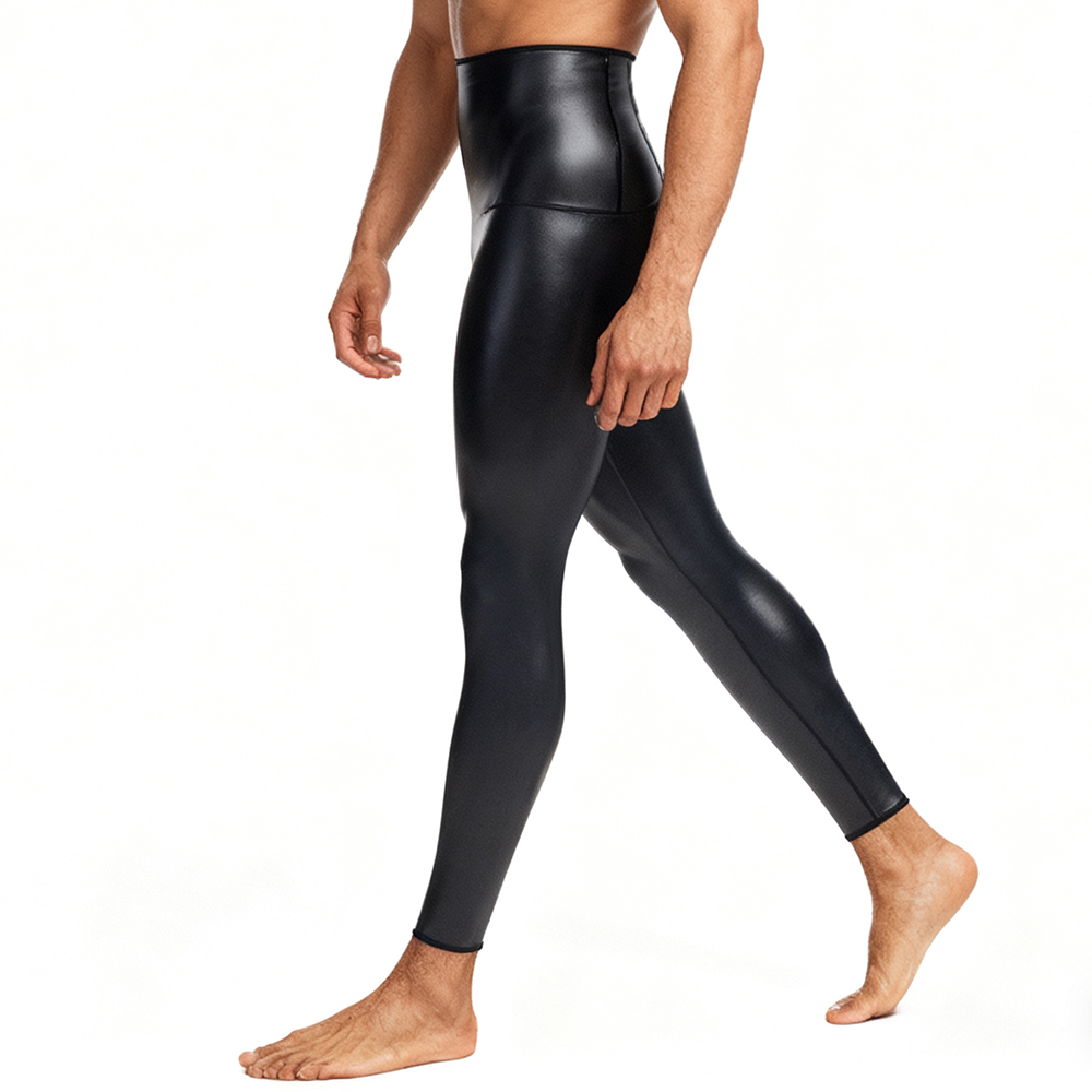 Sexy Men PU Leather Long Pants - Compression Long Pant 评论和价格