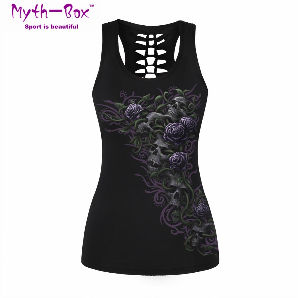 Women Sport Vest Bad Cat Print - Sleeveless Undershirt 评论和价格