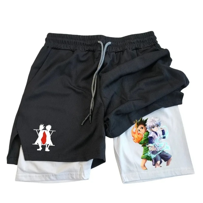 Mens 2in1 Running Short with P - Compression Shorts Athletes 评论和价格