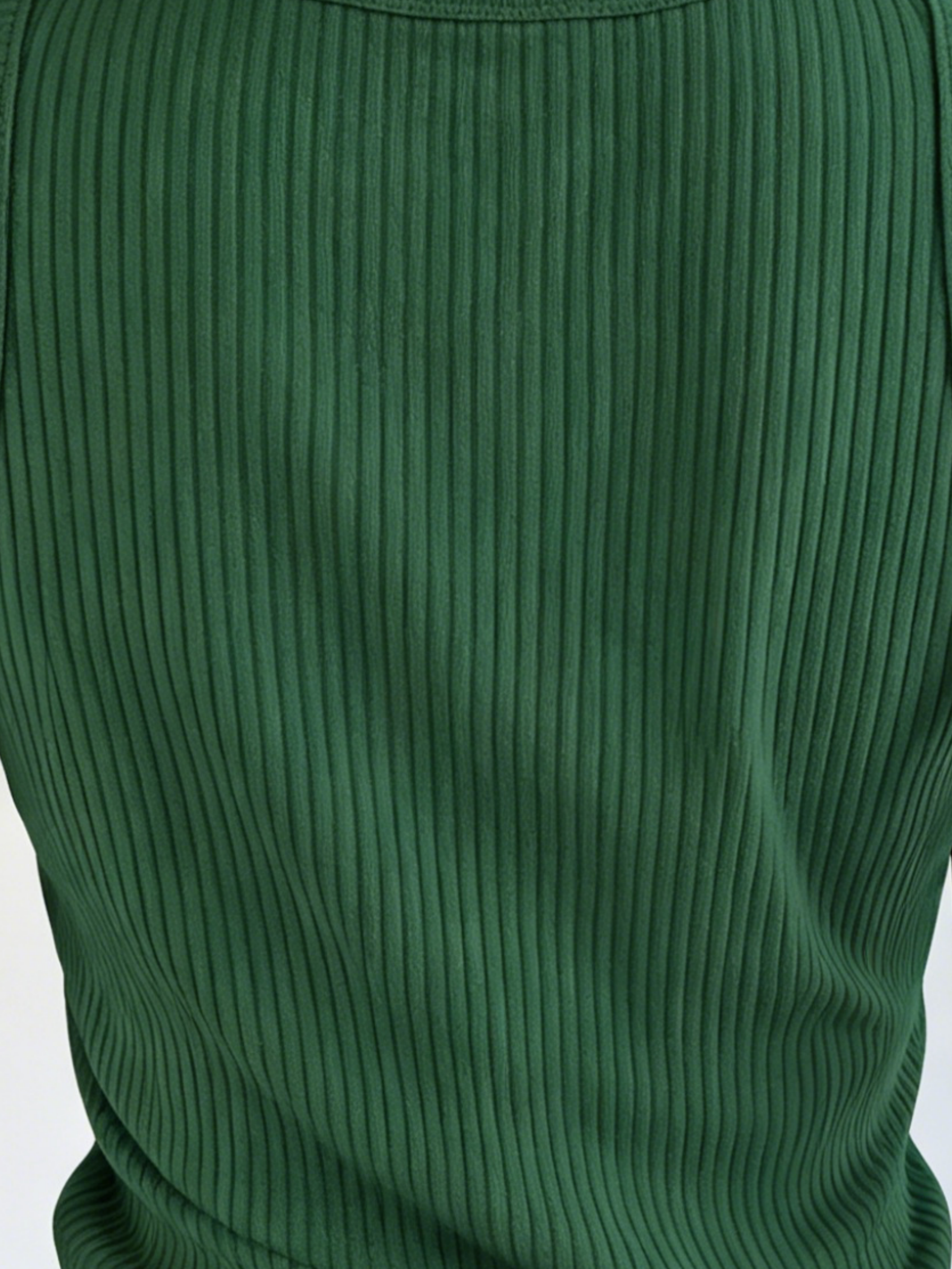 Plus Size Women Green Ribbed K - Tank Top Ribbed 评论和价格