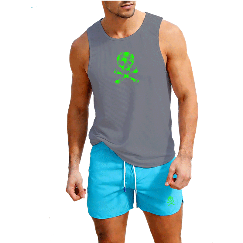 Fitness loose men tank top  sl - Sleeveless Undershirt 评论和价格