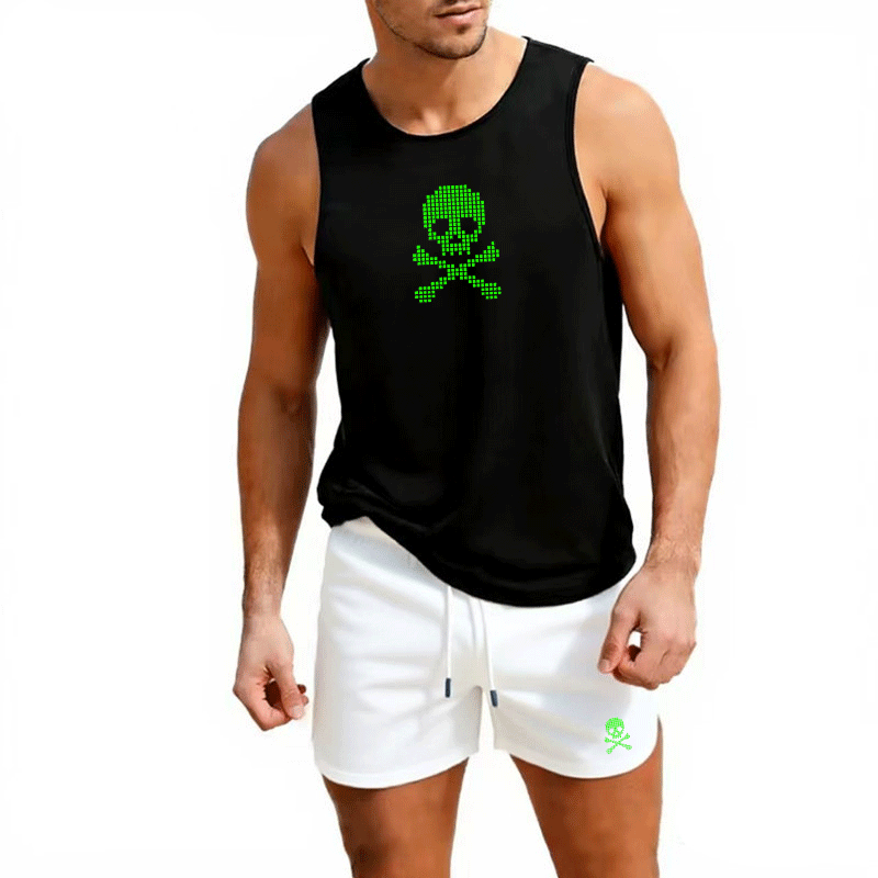 Fitness loose men tank top  sl - Sleeveless Undershirt 评论和价格