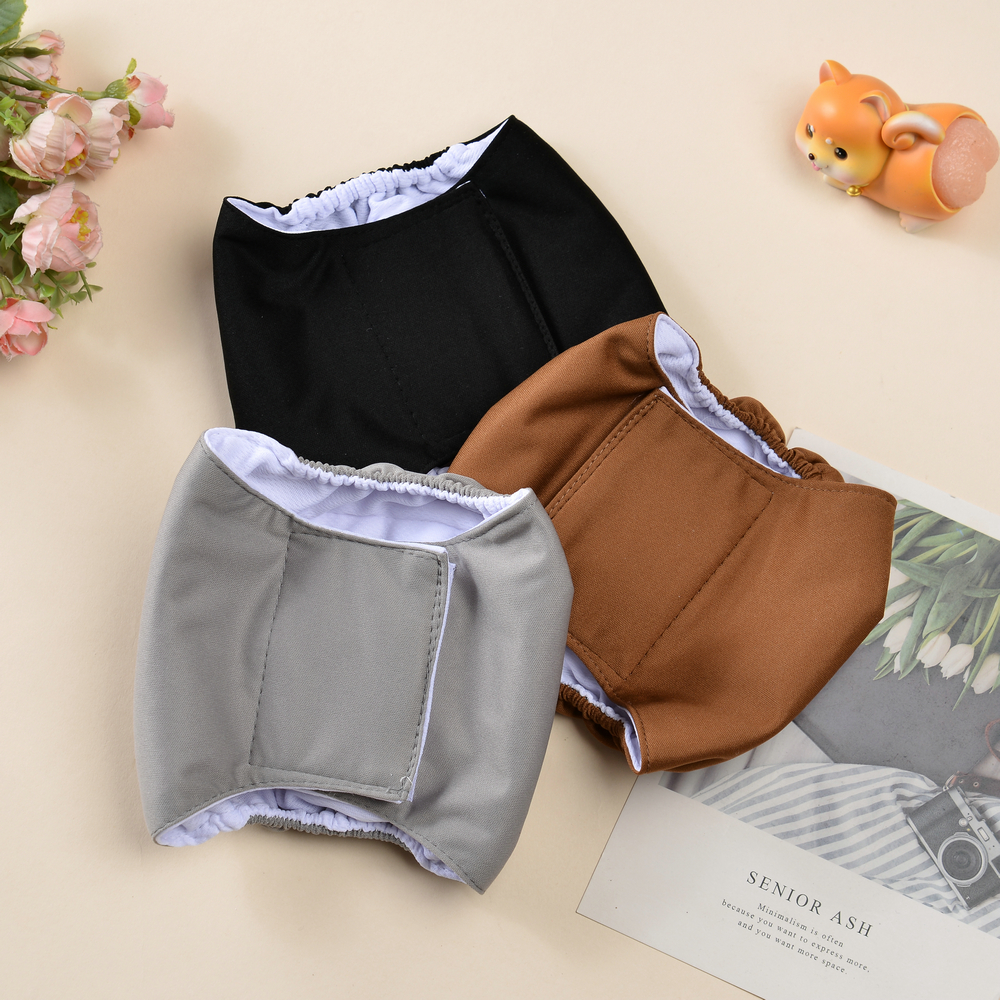 3 Pack Washable Male Dog Diape - Multi Pack Underwear 评论和价格